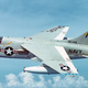 A U.S. Navy LTV A-7E Corsair II of Attack Squadron 146 (VA-146) “Blue Diamonds” in flight in 1974 (US Navy)